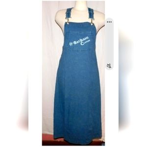 VTG 90's Denim Jean Bib Overall Dress The Bat Jeans Classic sz M L